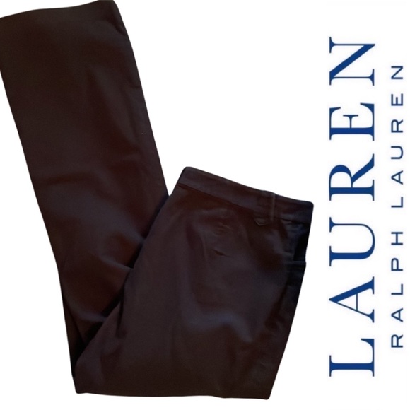 Lauren Ralph Lauren Navy Blue Flare Pants Size 14 - Picture 1 of 8